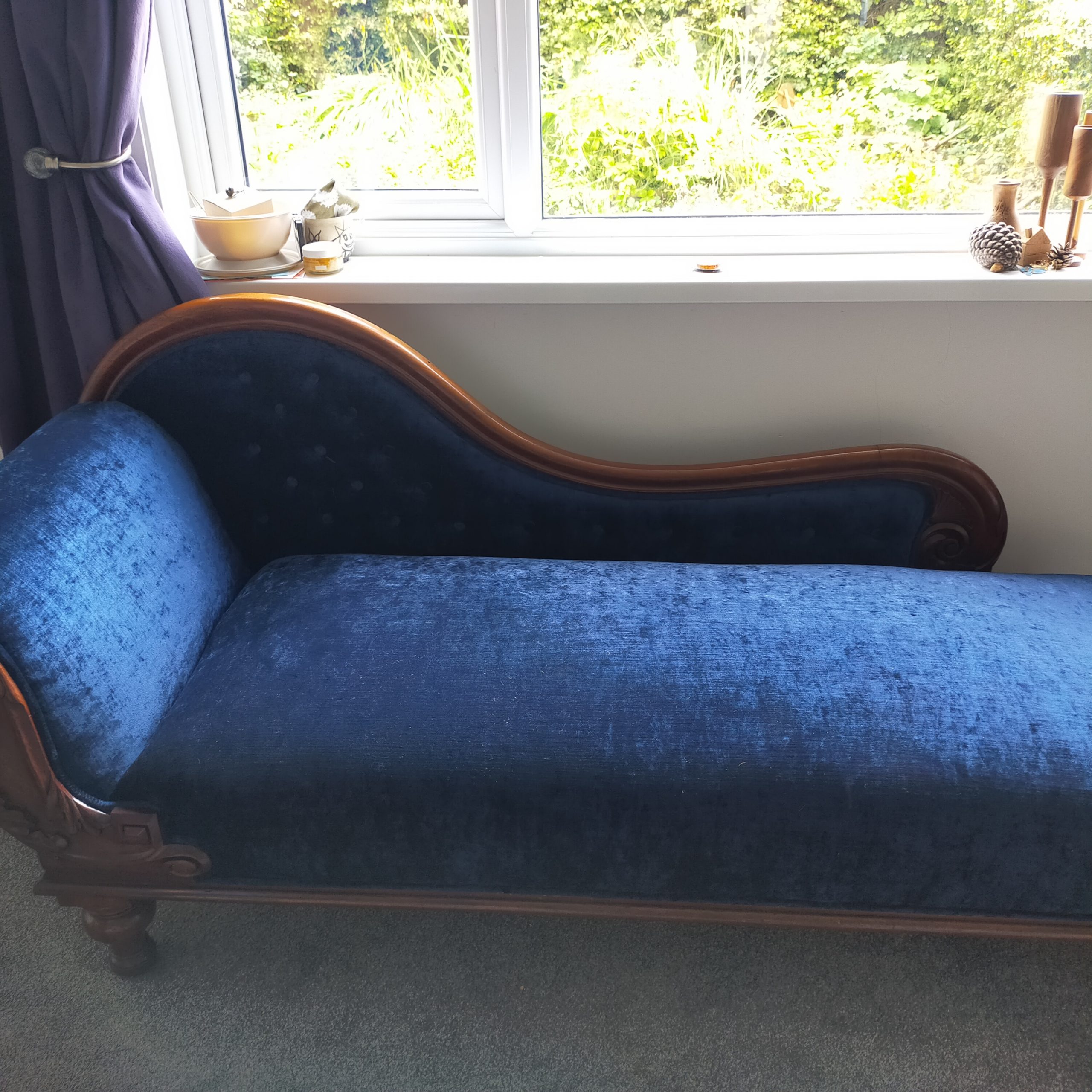 Italian leather aniline armchair after restoration